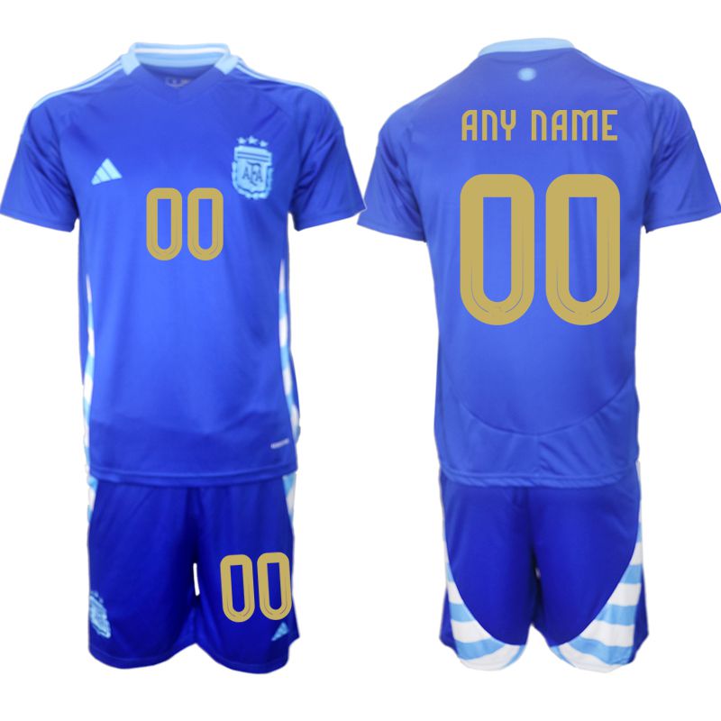 Men 2024-2025 Season Argentina away blue customized Soccer Jersey->argentina jersey->Soccer Country Jersey